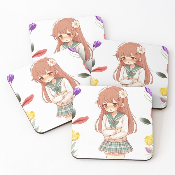 Item preview,  Girl hungry character decorated with flowers. designed and sold by MigWhimsy.