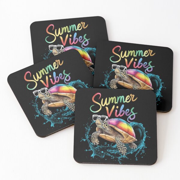 Item preview, Funny summer vibes turtle with glasses and a rainbow shell designed and sold by LeviABI.