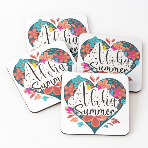 Item preview, Aloha Summer Love Heart-Shaped Tropical Floral designed and sold by LVSMe.