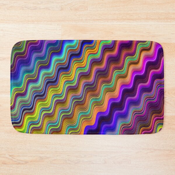 Item preview, 041724 Rainbow Fractal Waves Pattern designed and sold by Warren Paul Harris.