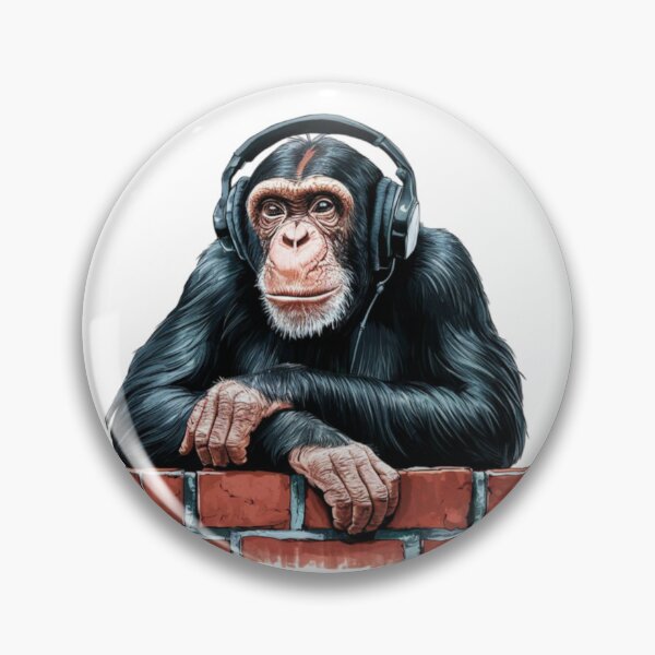 Item preview, Chimpanzee Looking Over A Wall  designed and sold by PolygonPinnacle.