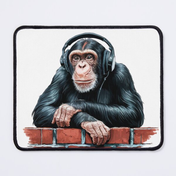 Item preview, Chimpanzee Looking Over A Wall designed and sold by PolygonPinnacle.