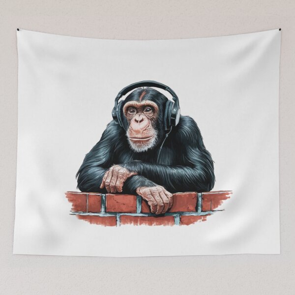 Item preview, Chimpanzee Looking Over A Wall  designed and sold by PolygonPinnacle.