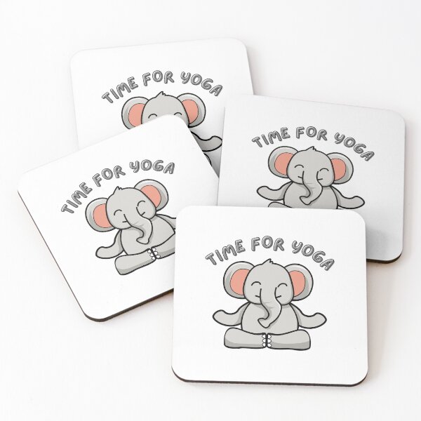 Item preview, Time for Yoga Illustrated Elephant Design #14 designed and sold by Artistic Designs ⭐⭐⭐⭐⭐.