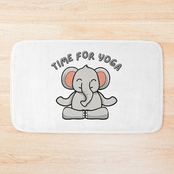 Item preview, Time for Yoga Illustrated Elephant Design #14 designed and sold by Artistic Designs ⭐⭐⭐⭐⭐.