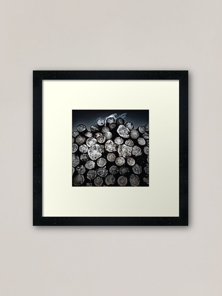 Thumbnail 1 of 7, Framed Art Print, LOGPILE: GALLOWAY FOREST designed and sold by Coigach.