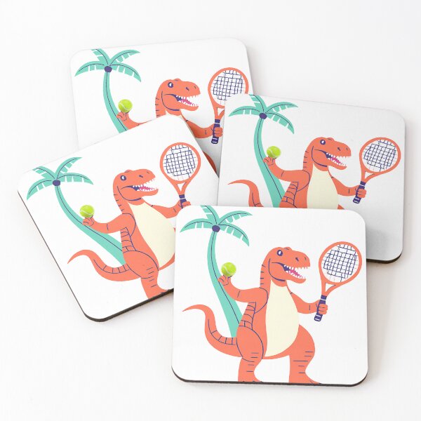 Item preview, T-Rex Tennis Player Next to a Palm Tree designed and sold by BigCityTennis.