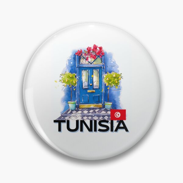Item preview, Tunisian Blue Door Watercolor Design designed and sold by Dikshant Goyal.