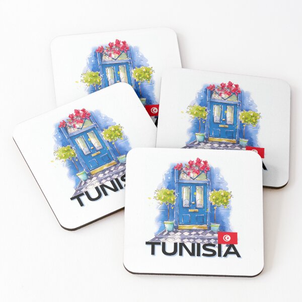 Item preview, Tunisian Blue Door Watercolor Design designed and sold by Dikshant Goyal.