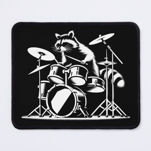 Item preview, Raccoon Playing Drums Teacher Drummer Novelty Funny Drummer designed and sold by KsuAnn.