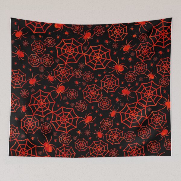 Item preview, Red Halloween Spider Web designed and sold by Sartoris Art.