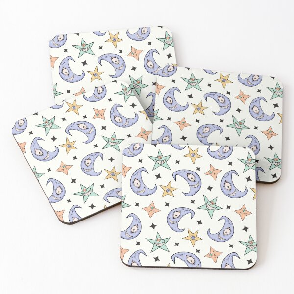 Item preview, Creepy Moon and Stars Pattern Design designed and sold by CreativeDraws42.
