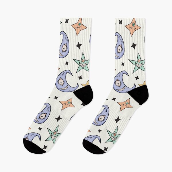 Item preview, Creepy Moon and Stars Pattern Design designed and sold by CreativeDraws42.