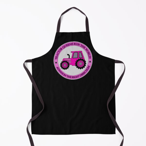 Item preview, Magenta, pink, feminine, feminist with funny text: "Tractor queens run the world! Always in the right direction!" designed and sold by My-fake-places.