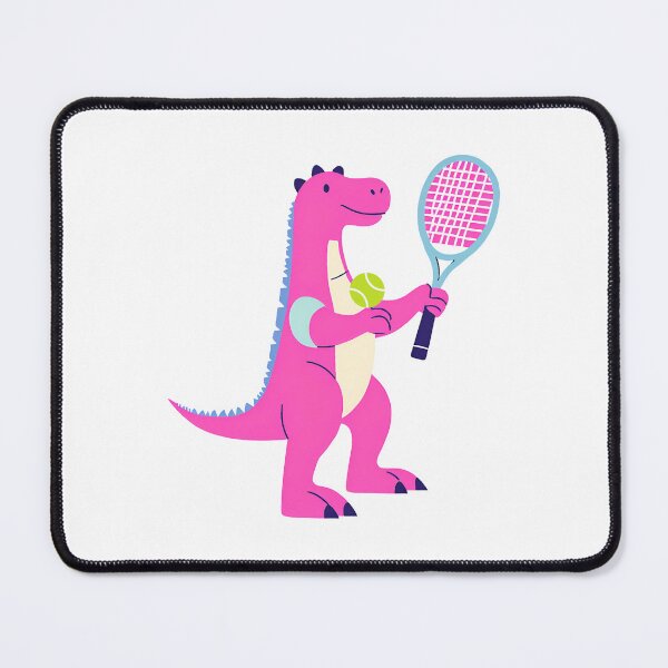 Item preview, Cute Pink Dino Tennis Player designed and sold by BigCityTennis.