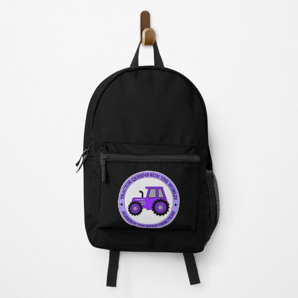 Item preview, lavender,Violet, feminine, feminist with funny text: "Tractor queens run the world! Always in the right direction!" designed and sold by My-fake-places.