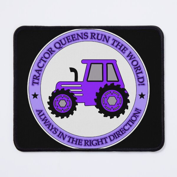Item preview, lavender,Violet, feminine, feminist with funny text: "Tractor queens run the world! Always in the right direction!" designed and sold by My-fake-places.