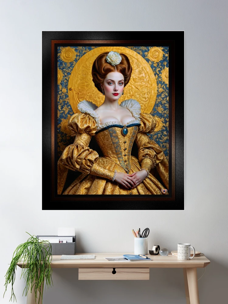 An Elegant Portrait Of The Grand Duchess Anastasia Alexanovina AI Concept Art by Xzendor7 - Her Beauty Defined An Era 2 An Elegant Portrait Of The Grand Duchess Anastasia Alexanovina Gorgeous AI Concept Art by Xzendor7 Wall Decor Poster Art Print