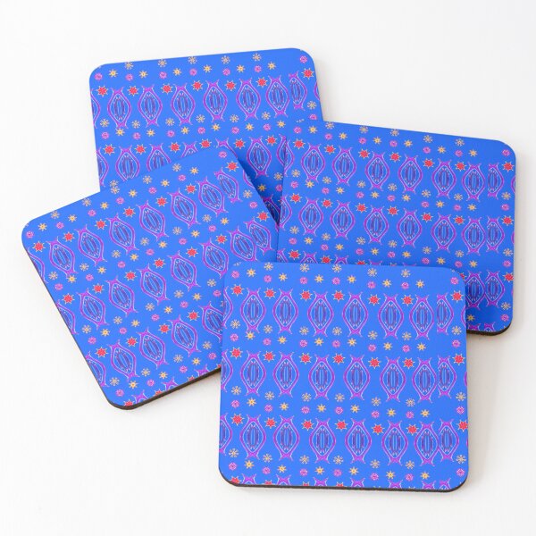 Item preview, Blue color patterns and small flowers  designed and sold by Sasi68686.