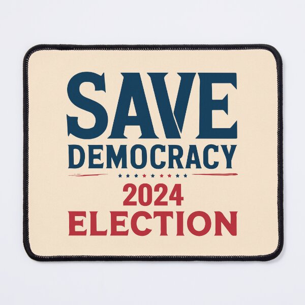 Item preview, Save Democracy 2024 Election - Stand for Your Rights, Powerful Patriotic Design for Civic Engagement, Bold Red and Blue Text with Stars, Perfect for Voting Awareness and Political Participation designed and sold by FEBRICAST.