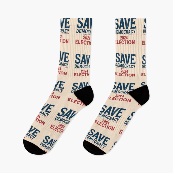 Item preview, Save Democracy 2024 Election - Stand for Your Rights, Powerful Patriotic Design for Civic Engagement, Bold Red and Blue Text with Stars, Perfect for Voting Awareness and Political Participation designed and sold by FEBRICAST.