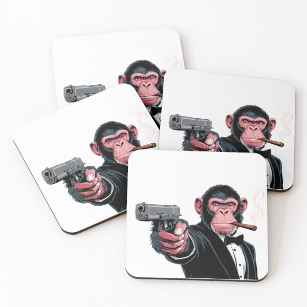 Item preview, Old-school Gangster Chimp  designed and sold by PolygonPinnacle.