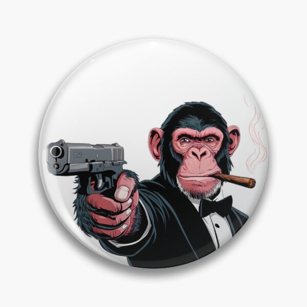Item preview, Old-school Gangster Chimp  designed and sold by PolygonPinnacle.
