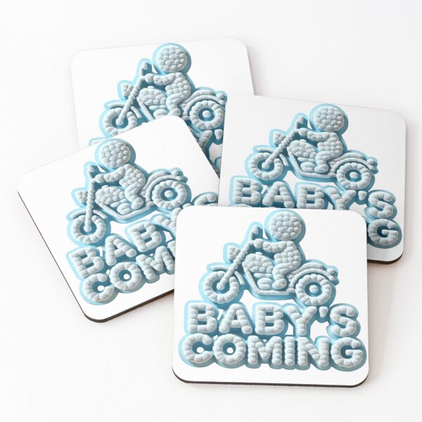 Item preview, Baby's Coming Announcement - Adorable Bike Riding Themed Baby Announcement designed and sold by StyLeHi.