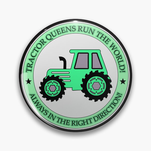 Item preview, Mint green, feminine, feminist with funny text: "Tractor queens run the world! Always in the right direction!" designed and sold by My-fake-places.