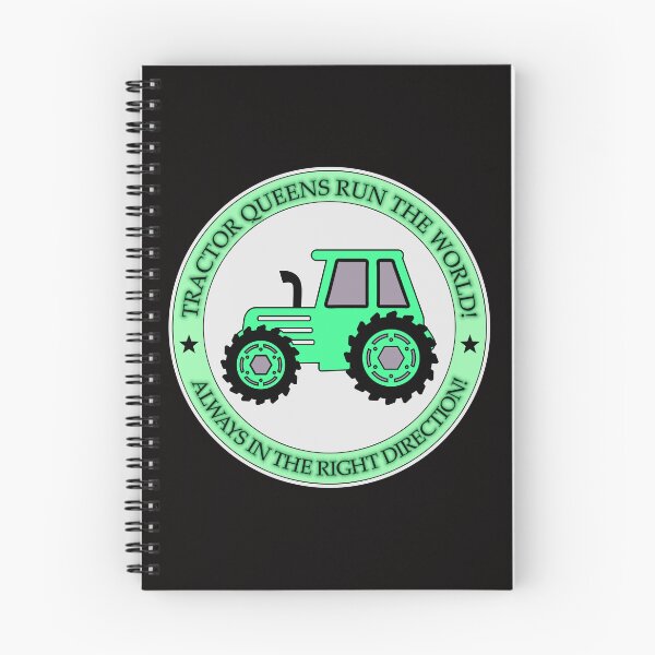 Item preview, Mint green, feminine, feminist with funny text: "Tractor queens run the world! Always in the right direction!" designed and sold by My-fake-places.