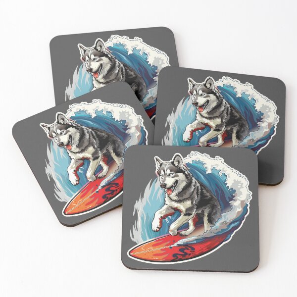 Item preview, Surfing Husky designed and sold by VelvetRoom.