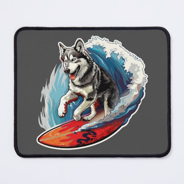 Item preview, Surfing Husky designed and sold by VelvetRoom.