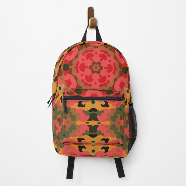 Item preview, Retro Mandala Red Orange and Green designed and sold by WormholeOrbital.