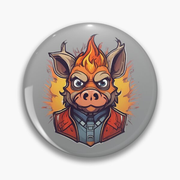 Artikelvorschau, Karikatur, Feuer, Schwein entworfen und verkauft von pUNKnown.