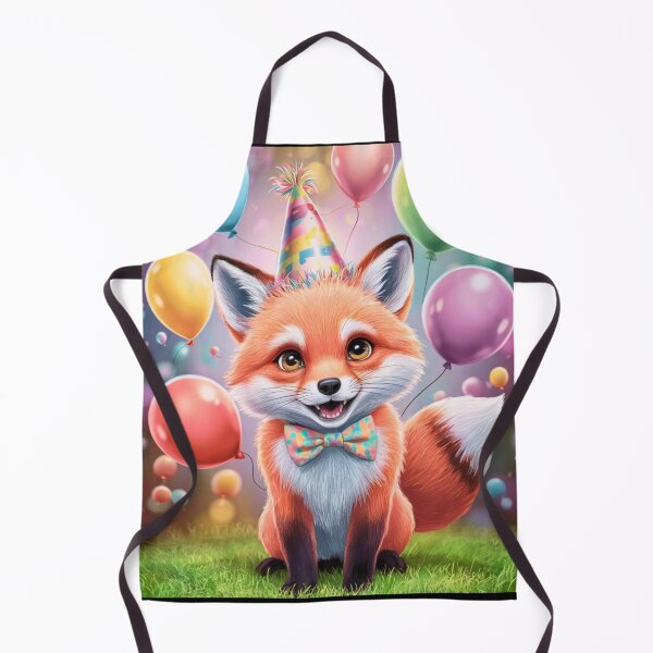 Item preview, Birthday Celebration. Birthday Fox. Adorable fox, birthday balloons, watercolor fox, fox drawing, floral fox designed and sold by FoxVibes.