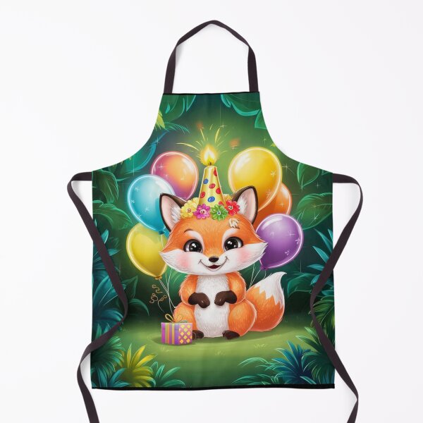 Item preview, Birthday Celebration. Birthday Fox. Adorable fox, birthday balloons, watercolor fox, fox drawing, floral fox designed and sold by FoxVibes.
