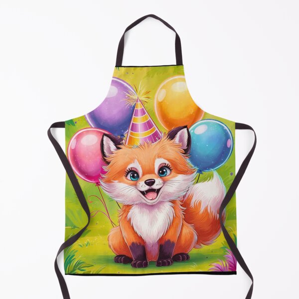 Item preview, Birthday Celebration. Birthday Fox. Adorable fox, birthday balloons, watercolor fox, fox drawing, floral fox designed and sold by FoxVibes.