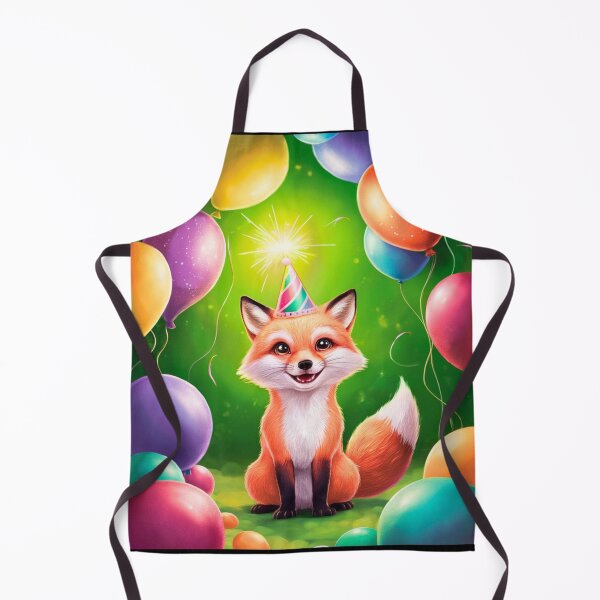 Item preview, Birthday Celebration. Birthday Fox. Adorable fox, birthday balloons, watercolor fox, fox drawing, floral fox designed and sold by FoxVibes.