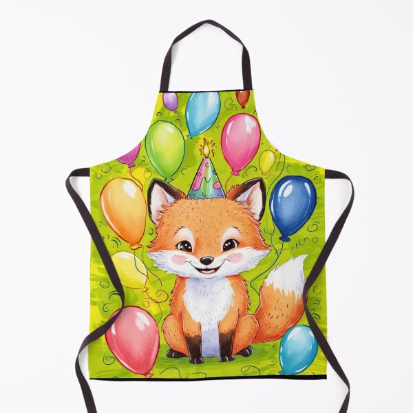 Item preview, Birthday Celebration. Birthday Fox. Adorable fox, birthday balloons, watercolor fox, fox drawing, floral fox designed and sold by FoxVibes.