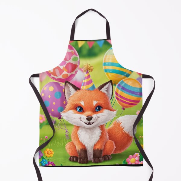 Item preview, Birthday Celebration. Birthday Fox. Adorable fox, birthday balloons, watercolor fox, fox drawing, floral fox designed and sold by FoxVibes.
