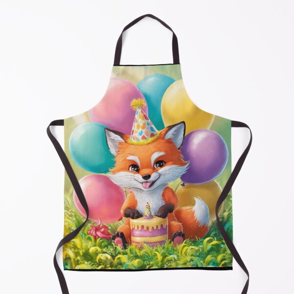 Item preview, Birthday Celebration. Birthday Fox. Adorable fox, birthday balloons, watercolor fox, fox drawing, floral fox designed and sold by FoxVibes.