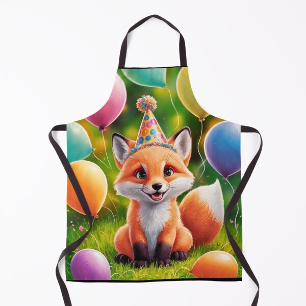 Item preview, Birthday Celebration. Birthday Fox. Adorable fox, birthday balloons, watercolor fox, fox drawing, floral fox designed and sold by FoxVibes.