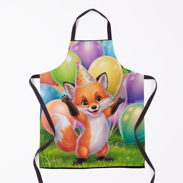 Item preview, Birthday Celebration. Birthday Fox. Adorable fox, birthday balloons, watercolor fox, fox drawing, floral fox designed and sold by FoxVibes.