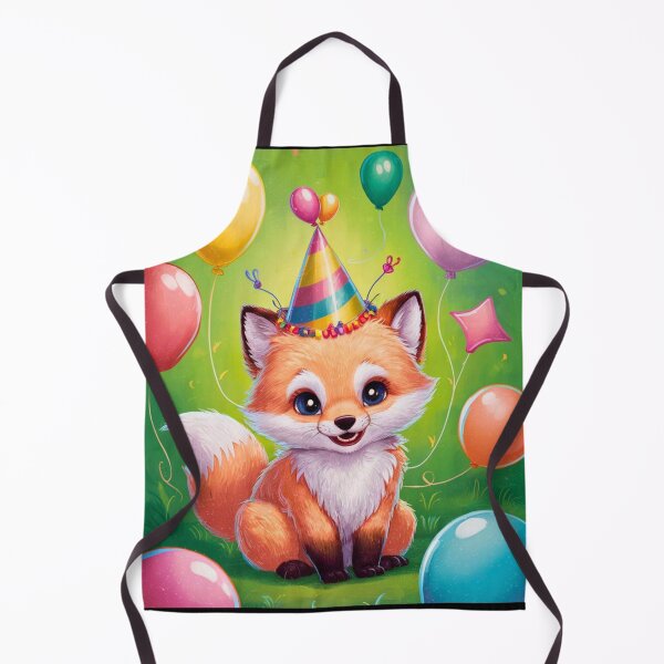 Item preview, Birthday Celebration. Birthday Fox. Adorable fox, birthday balloons, watercolor fox, fox drawing, floral fox designed and sold by FoxVibes.