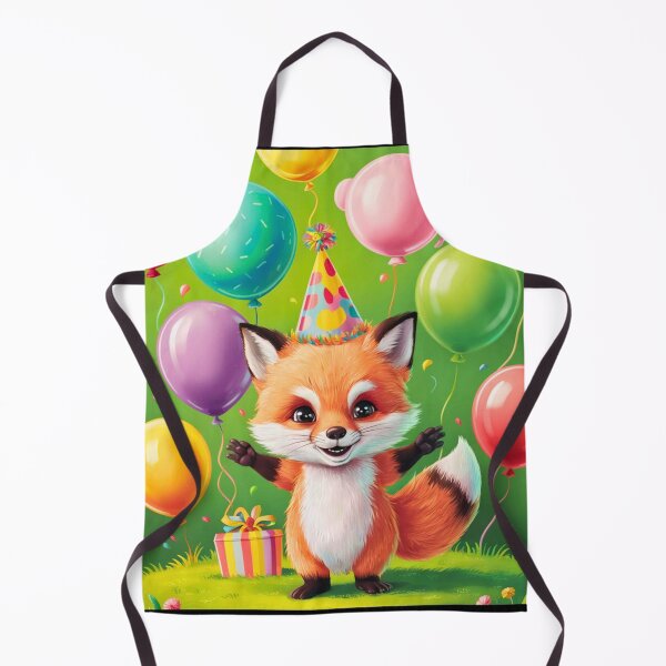 Item preview, Birthday Celebration. Birthday Fox. Adorable fox, birthday balloons, watercolor fox, fox drawing, floral fox designed and sold by FoxVibes.