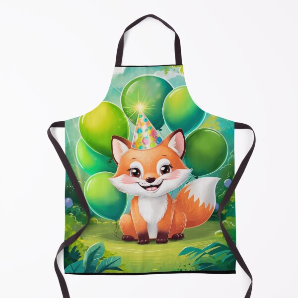 Item preview, Birthday Celebration. Birthday Fox. Adorable fox, birthday balloons, watercolor fox, fox drawing, floral fox designed and sold by FoxVibes.