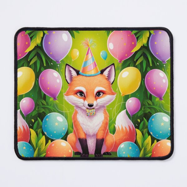 Item preview, Birthday Celebration. Birthday Fox. Adorable fox, birthday balloons, watercolor fox, fox drawing, floral fox designed and sold by FoxVibes.