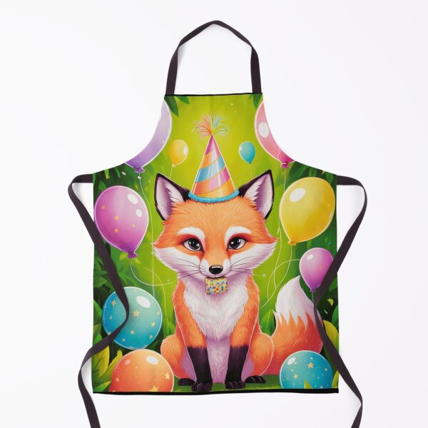 Item preview, Birthday Celebration. Birthday Fox. Adorable fox, birthday balloons, watercolor fox, fox drawing, floral fox designed and sold by FoxVibes.