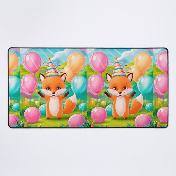 Item preview, Birthday Celebration. Birthday Fox. Adorable fox, birthday balloons, watercolor fox, fox drawing, floral fox designed and sold by FoxVibes.