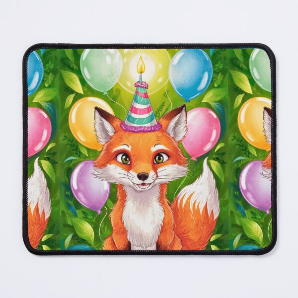 Item preview, Birthday Celebration. Birthday Fox. Adorable fox, birthday balloons, watercolor fox, fox drawing, floral fox designed and sold by FoxVibes.